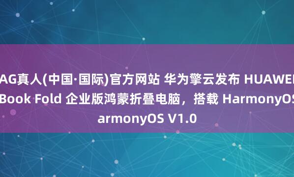 AG真人(中国·国际)官方网站 华为擎云发布 HUAWEI MateBook Fold 企业版鸿蒙折叠电脑，搭载 HarmonyOS V1.0