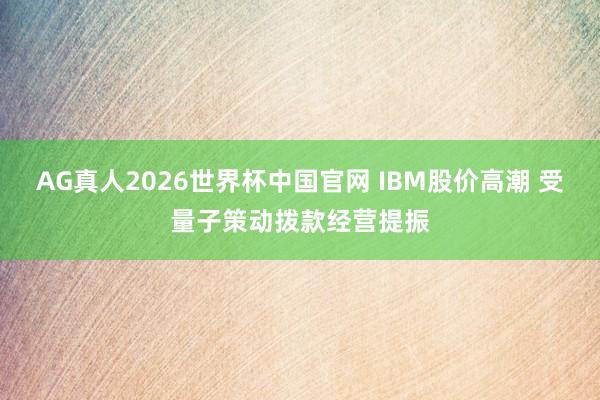 AG真人2026世界杯中国官网 IBM股价高潮 受量子策动拨款经营提振