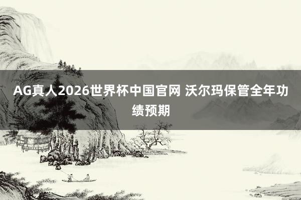 AG真人2026世界杯中国官网 沃尔玛保管全年功绩预期