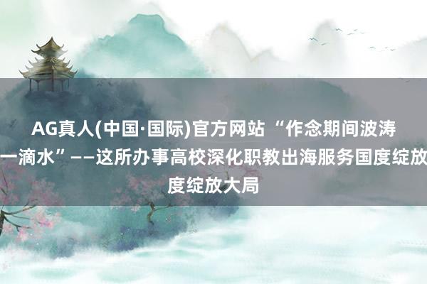 AG真人(中国·国际)官方网站 “作念期间波涛中的一滴水”——这所办事高校深化职教出海服务国度绽放大局