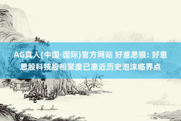 AG真人(中国·国际)官方网站 好意思银: 好意思股科技股相聚度已靠近历史泡沫临界点