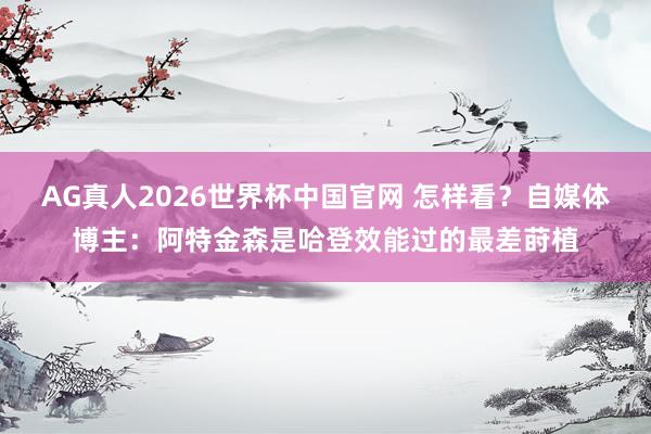 AG真人2026世界杯中国官网 怎样看？自媒体博主：阿特金森是哈登效能过的最差莳植
