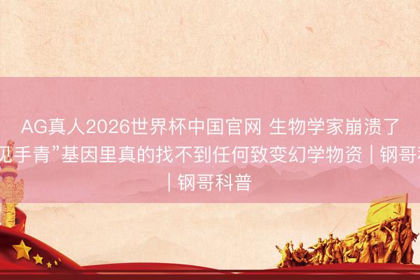 AG真人2026世界杯中国官网 生物学家崩溃了：“见手青”基因里真的找不到任何致变幻学物资 | 钢哥科普