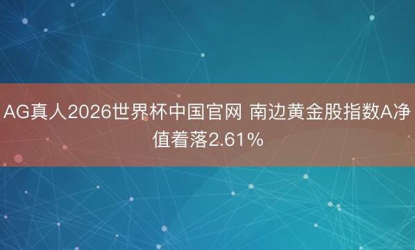 AG真人2026世界杯中国官网 南边黄金股指数A净值着落2.61%